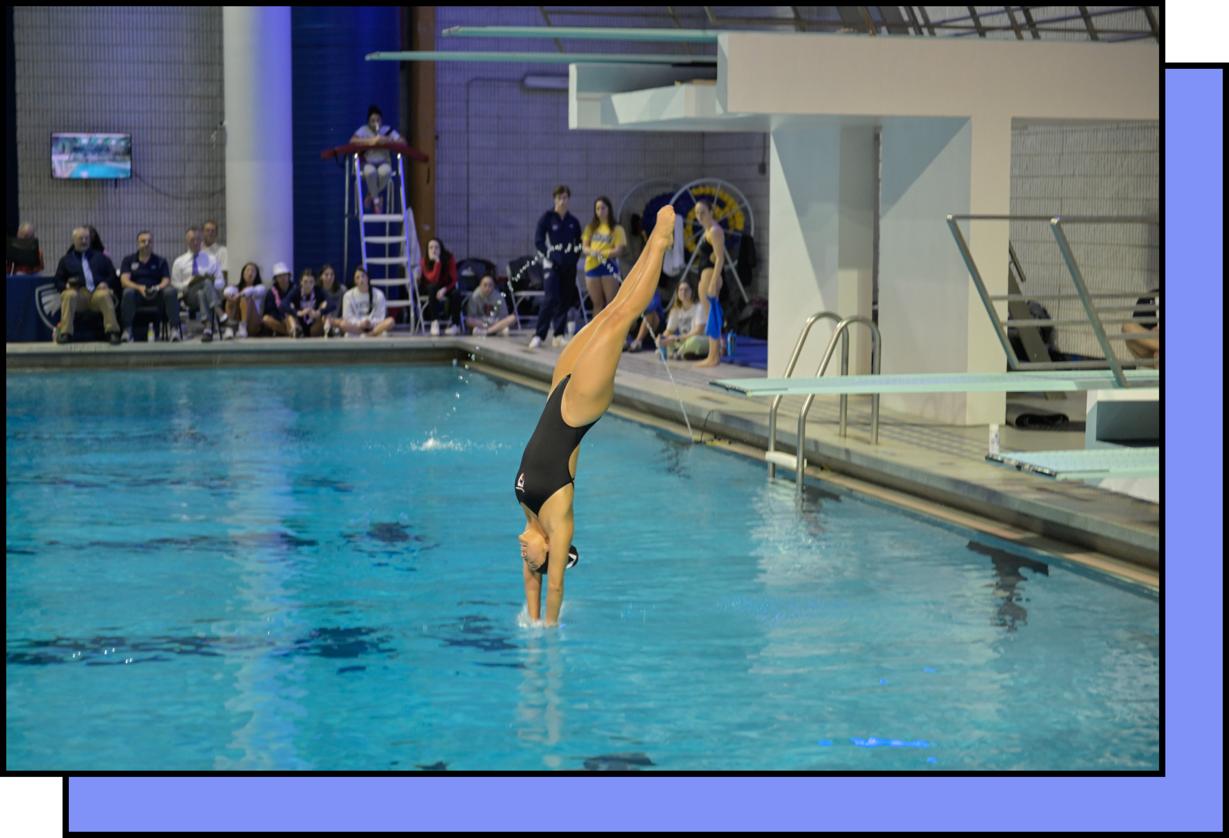 3 photos of girl diving